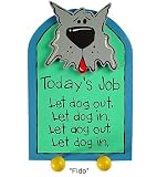 Pet Supplies : Wall-Mounted Dog Leash Holder: "Let Dog In, Let Dog Out" (Fido Version)