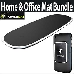 Powermat PMM-HO100 Home & Office Mat (Black) Bundle With Powermat PMRAIP1 Receiver Case for Iphone 3G 3GS
