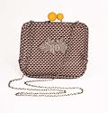 Bronze gothic style shoulder handbag with long chain or clutch bag by Red or Dead