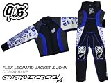 〔クエーキーセンス〕QUAKYSENSE FLEX LEOPARD JACKET＆JOHN FEJJ90 クエーキーセンス フレックス レオパード ジャケット＆ジョン ブルー QUAKYSENSE