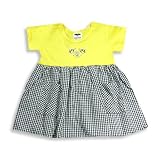 Mulberribush - Infant Girls Short Sleeve Dress, Yellow, Black, White