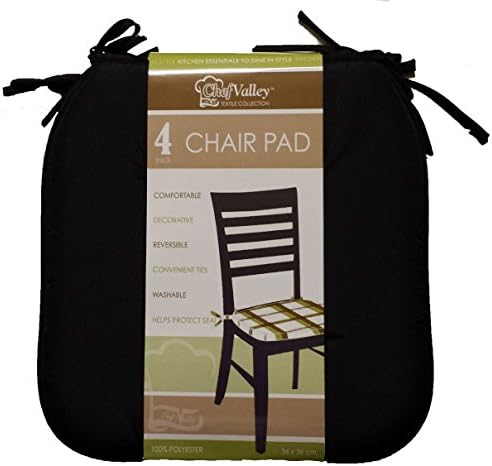 Set of 4 Chair Pad (Black)