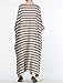 Mordenmiss Women's New Round Collar Stripes Plus Size Dresses Style 1-Large Gray