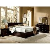 Beverly 5-Piece Bedroom Set with Queen-Size Bed, Dresser with Mirror and 2  ....