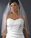 Ivory 1 Layer Swarovski Rhinestone Edge Elbow Length Wedding Veil