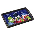 Snowman Trio Wood Serving Tray