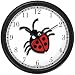 Ladybug (Ladybird) Insect - Animal Wall Clock by WatchBuddy Timepieces (Black Frame)