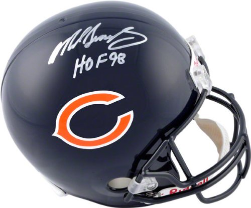 Mike Singletary Autographed Helmet | Details: Chicago Bears, Riddell Replica Helmet, HOF98 Inscription