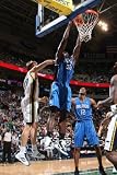 Orlando Magic v Utah Jazz: Brandon Bess and Andrei Kirilenko Photographic Poster Print by Melissa Majchrzak, 24x36