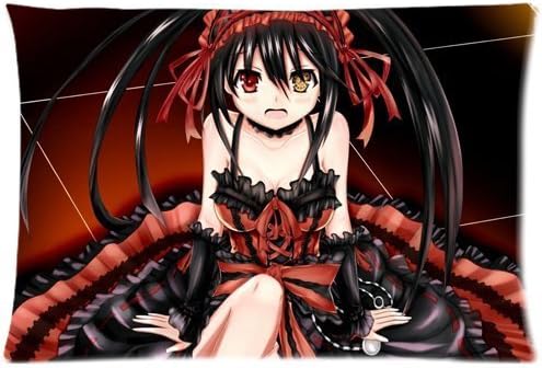 Anime Kurumi Tokisaki Date A Live Pillowcases Custom Pillow Case Cushion Cover 20 X 30 Inch Two Sides