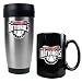 Washington Nationals Stainless Steel Travel Tumbler and Black Ceramic Mug Set (Primary Logo)