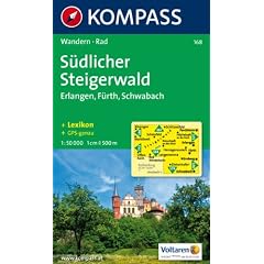 S�dlicher Steigerwald: Erlangen, F�rth, Schwabach. Wander- und Radkarte. GPS-genau. 1:50.000