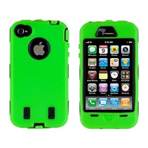 Body Armor for iPhone 4 / 4th Generation - Green & Black