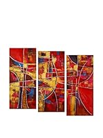 Arte Dal Mondo Cuadro 3 Piezas Edgar Ramirez Astratto