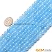 6mm Round Gemstone Sky Blue Jade Beads Strand 15 InchJewelry Making Beads