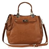 Large Fashion Tote Bag Tan Brown