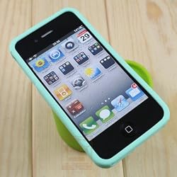 Slim Fit Case For iPhone 4 + Screen Protecter - Green
