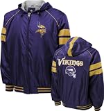 NFL Men's Minnesota Vikings Full Zip Hooded Jacket (Purple, Medium)