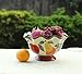 ACK Tuscany Garden Colorful Hand Painted Mixed Fruit, Pedestal Fruit Bowl 6.75