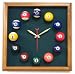12in Square Billiard Clock Mahogany & Spruce Mali Felt