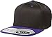Flexfit/Yupoong 110F,110FT One Ten Snapback Hat Cap (Black/Purple)