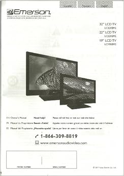 Emerson TV Owner's Manual LC320EM2 - LC220EM2 - LC190EM2: Emerson