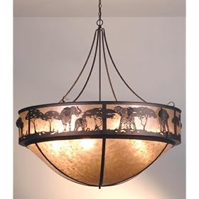 54"W Elephant Inverted Pendant