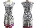 Yacun Women's Printed Stripe Polka Dot Party Fit and Flare Dress for Work