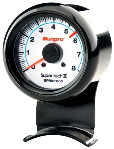 Sunpro CP7904 Mini Super Tachometer II - White Dial