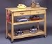 Natural Wood Kitchen Cart