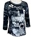 P-Michael Collegiate Apparel Women's Fashion Top, 3/4 Sleeve, Scoop Neck, Vividly Pri...