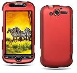 Red Rubber Touch Phone Protector Hard Cover Case for HTC Mytouch 4G HD Emer ....