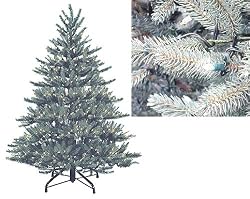 4.5' Just Cut Blue Aspen Frasier Pre-Lit Artificial Christmas Tree -Clear Lights