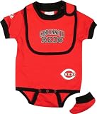 Cincinnati Reds Baby Bib and Bootie Creeper Set