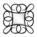 IMAGE OF Contemporary Beveled Square Mirror in Wenge