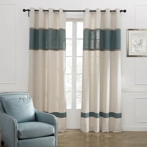 MayDecor Grommet Classic Floral Yellow Room Darkening Curtain Drapes 50"Wx96"L (One Panel)