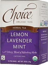 Choice Organic Lemon Lavender Mint Her Tea, 16-Count Box (Pack of 6)