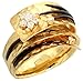 14 Karat Gold Damen Blumen Diamanten Ring, mit 0.18 Karat Brilliantschliff Diamanten, (13mm) breit