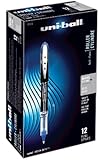 Uni-Ball Vision Elite Stick Micro Point Rollerball Pens, 0.5MM, Blue Ink Pens, Pack of 12 (69021)