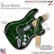 Abstract 01 Green WraptorSkinz Skin fits Rock Band Stratocaster Guitar for Nintendo Wii, XBOX 360, PS2 & PS3 (GUITAR NOT INCLUDED)