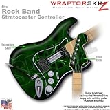 Abstract 01 Green WraptorSkinz Skin fits Rock Band Stratocaster Guitar for Nintendo Wii, XBOX 360, PS2 & PS3 (GUITAR NOT INCLUDED)