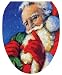 Toilet Tattoos TT-X613-O Secret Santa Decorative Applique For Toilet Lid, Elongated