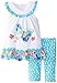 Bonnie Jean Girls Butterfly Dress & Legging Outfit, Aqua, 12M - 4T