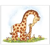 JungleArtMomandBabyGiraffe-ChildrensWallArt,KidsWallArt,NurseryWallArt