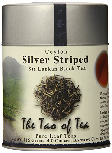 The Tao of Tea, Silver Striped Black Tea, Loose Leaf, 4 Ounce Tin