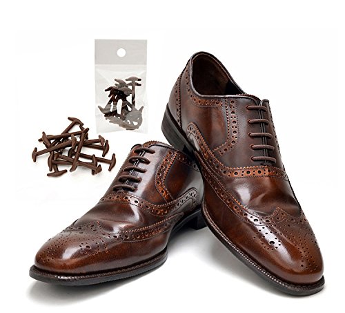 Blogger Patented Fashion Silicone Shoe Laces No Tie shoelace 10pcs Anchor Brown And Black Shoelaces