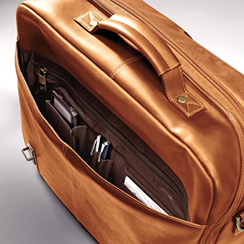 Samsonite Colombian Leather Vintage Messenger Shoulder Bag Laptop Case