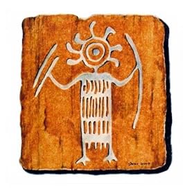Click here to buy Indian Shaman Square Stone Coaster Set by TerraCoasters.