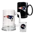 New England Patriots NFL 15oz Tankard, 15oz Ceramic Mug & 2oz Shot Glass Set - Primary Logo
