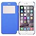 PASONOMI iPhone 6 Plus Case, [Smart Window View] Apple iPhone 6 Plus Folio Wallet Case - Slim Flip Leather Case for Apple iPhone 6+ iPhone Plus 5.5 Inch Smartphone (Blue)